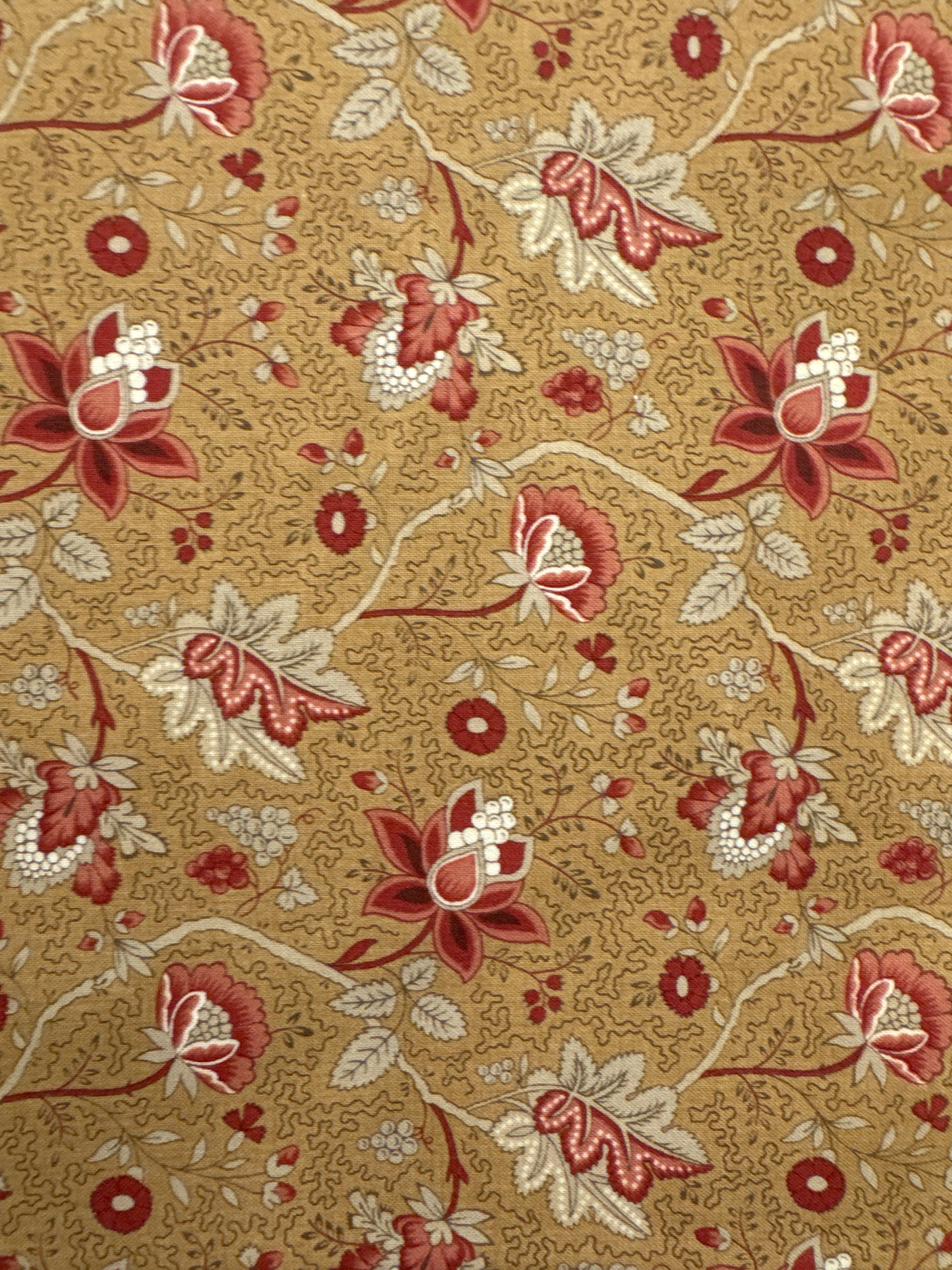 MO French General Chateau De Chantilly Tan Floral