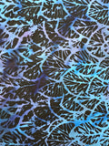 AN Stacked Blue Leaves Black