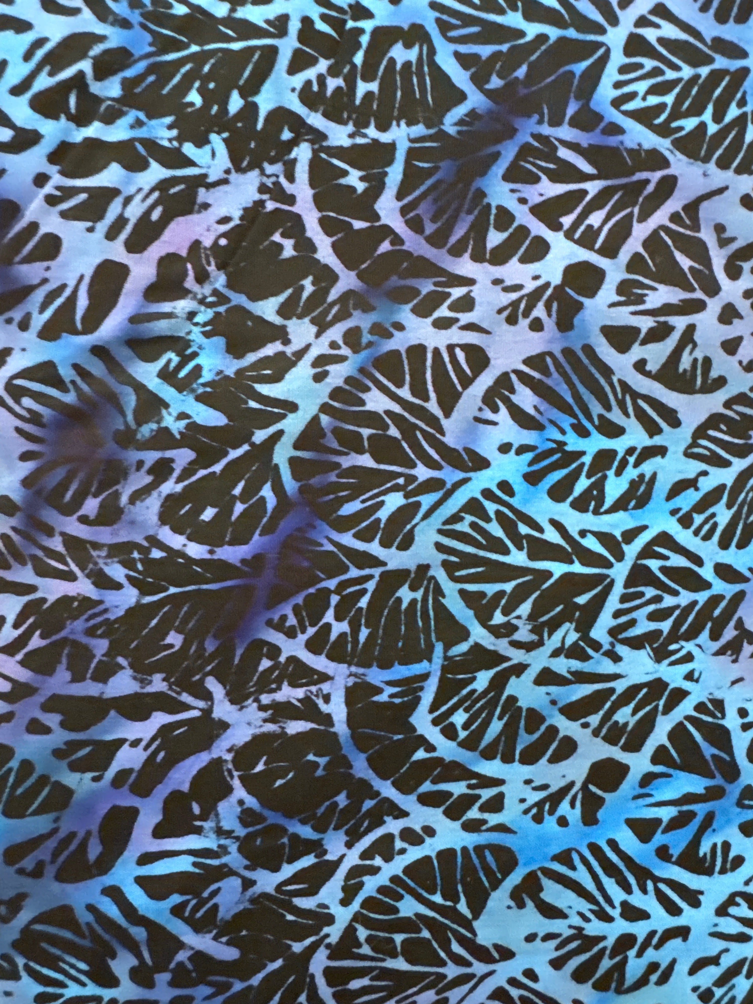 AN Stacked Blue Leaves Black