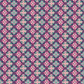 118" Paradise Birds Floral Tiles Pink On Blue Wideback Fabric per yard