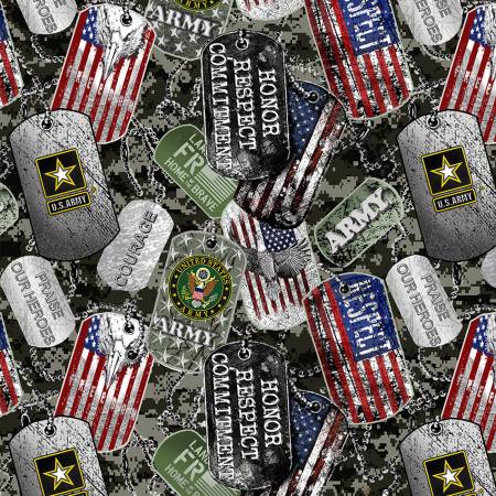 SE Military Prints 1254 A Army Dogtags