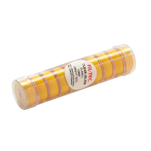 12993 Bright Gold Prewound Clear-Glide Bobbin Tube - Style L