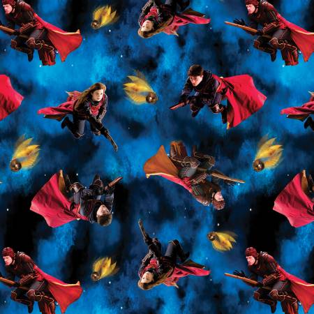 BE Harry Potter Playing Quidditch Blue