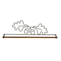 16in Acorn & Oakleaf Holder Silver With Dowel