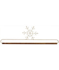 16in Snowflake Holder With Dowel Tex White