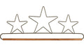 16in Star Hanger With Dowel Silver Tex