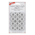 Super Bobs Cotton #186 Blanc (Class 15) 12 pack pre-wound bobbins