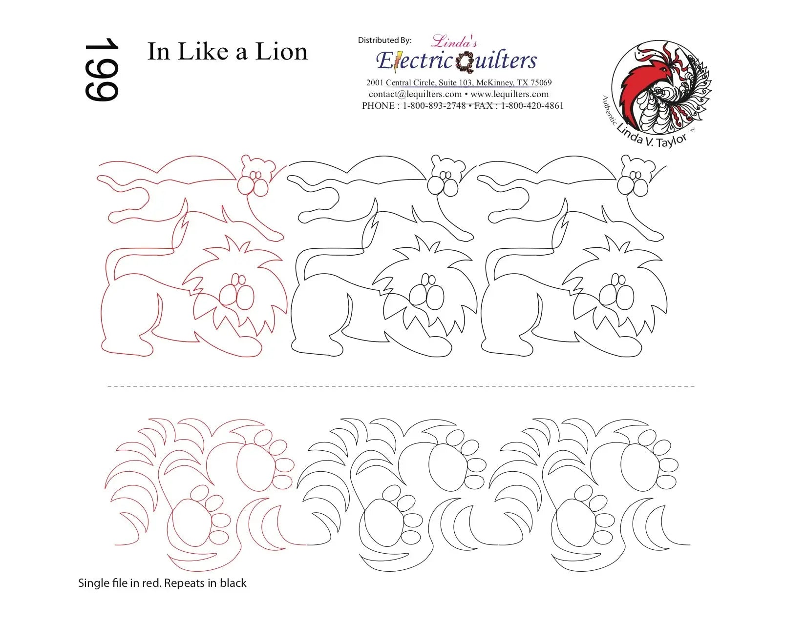 199 In Like A Lion Pantograph by Linda V. Taylor