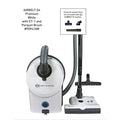 SEBO AIRBELT D4 Premium Canister Vacuum Cleaner - White