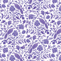 Purple Yolanda Birds and Branches Cotton 44”/45” Fabric Per Yard