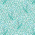 Turquoise Felipe Birds and Branches Cotton 44”/45” Fabric Per Yard
