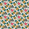 Hearts in a Jar Love Ink 3383 Cotton 44”/45” Fabric Per Yard