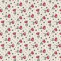 Pink Heart Blossoms Love Ink 3384 Cotton 44”/45” Fabric Per Yard
