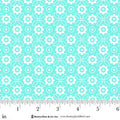 Jubilee Blue Monotone Flower Cotton 44" / 45" Fabric per yard
