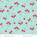 Jubilee Blue All Over Cherries Cotton 44" / 45" Fabric per yard