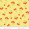 Jubilee Yellow All Over Cherries Cotton 44" / 45" Fabric per yard