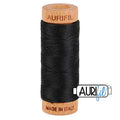 2692 Black Aurifil Cotton 80wt Spool