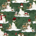WL Green Scenic Snowmen Woodland Snowmen