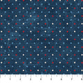 Multi Navy Star American Heartland Cotton 44"/45" Fabric Per Yard