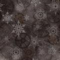 QT It's A Steampunk Christmas GEARS Dark Grey