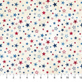 Stars And Stripes 14 Multi Stars Beige Cotton 43"/44" Fabric Per Yard