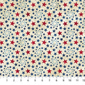Stars And Stripes 14 Multi Pinwheel Stars Beige Cotton 43"/44" Fabric Per Yard