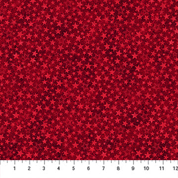 Stars And Stripes 14 Tonal Stars Red Cotton 43"/44" Fabric Per Yard