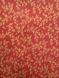 MO French General Bonheur De Jour Gold Branches on Deep Coral
