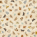 QT Bear Hugs - Flowers and Insects Toss- Tan