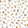 QT Bear Hugs - Flowers and Insects Toss-White