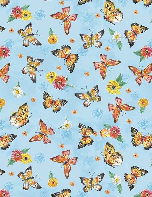 WL Fanciful Flight  Butterflies Blue