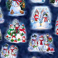 QT Snowman Holiday -Snowman Vignettes Navy