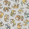 QT Kindred Spirits Tossed Elephants Gray 30673-K