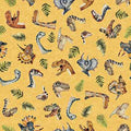 QT DINOROARS! Dino Heads & Ferns Gold