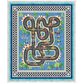 Blue Turbo Tykes Racetrack Playmat Cotton 44"/45" Fabric Per Yard