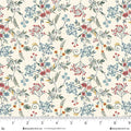 Blue Tender Vines Cotton 44"/45" Fabric Per Yard
