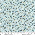 Pale Blue Mushrooms Cotton 44"/45" Fabric Per Yard