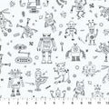 NC Rollicking Robots White
