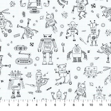 NC Rollicking Robots White