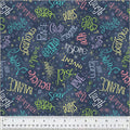 Blue Navy Noteworthy Aspirations 44"/45 Fabric Per Yard