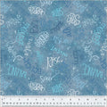 Blue Denim Noteworthy Aspirations 44"/45 Fabric Per Yard