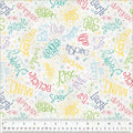 White Ivory Noteworthy Aspirations 44"/45 Fabric Per Yard
