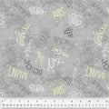 Grey Smoke Noteworthy Aspirations 44"/45 Fabric Per Yard