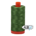 5018 Dark Green Grass Aurifil Cotton 50wt Large Spool