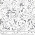 White Noteworthy Aspirations Wideback Cotton Fabric per yard