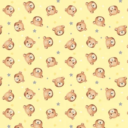 WD Baby Bear Pale Yellow Flannel