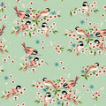 WD Orchard & Grove Mint Birdies Organic Cotton
