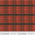 Window Pane Plaid Carn Red Cotton 43”/44” Fabric Per Yard