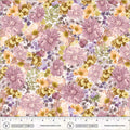 Aviva Bright Blossoms Lilac Cotton 44"/45" Fabric Per Yard
