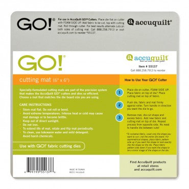 AccuQuilt GO! Cutting Mat 6"x6"